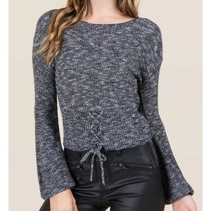 Francesca’s Bliss Corset Pullover Sweater
